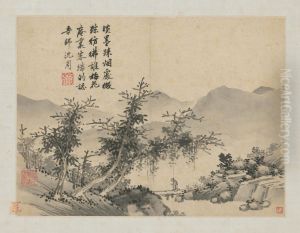 <<chen zhou wo you tu ce-qiu jing shan shui>> by Shen Zhou