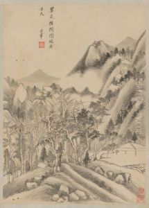 <<dong qi chang shan shui ce>> by Dong Qichang