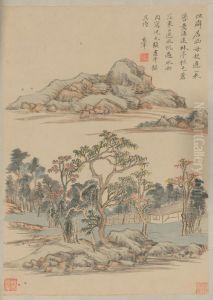 <<dong qi chang shan shui ce>> by Dong Qichang