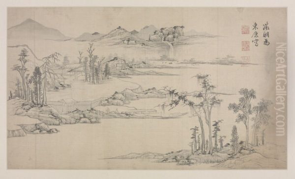 <<wen zheng ming shan shui ce ye>> - view 1