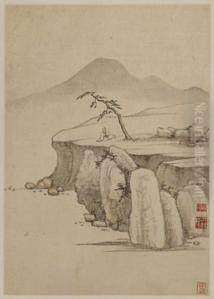 <<xiang sheng mo shan shui hua hui ce>> - view 1
