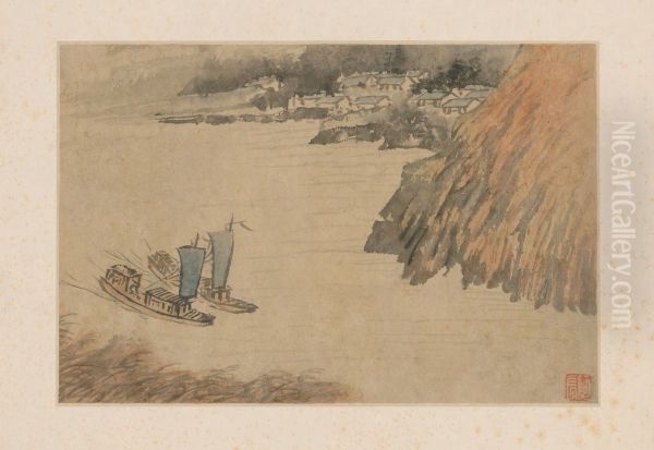 <<yuan ji shan shui tu ye>> - view 1