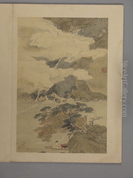 <<shao mi shan shui hua hui ce>> - view 1
