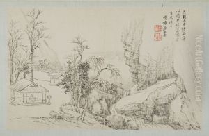 <<wang hui deng jiu jia shan shui ce-wang hui shan ting yue se ye>> by Wang Hui
