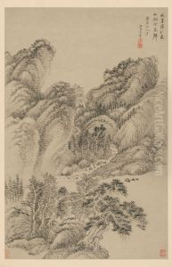 <<wang hui fang gu shan shui ce>> by Wang Hui