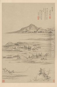 <<wang hui fang gu shan shui ce>> by Wang Hui