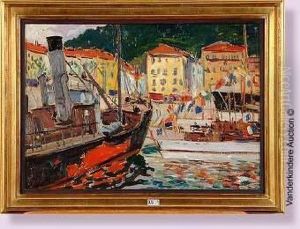 Coin Du Port De Nice by Jules Marie Canneel