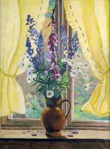Vase Garni De Fleurs by Marcel Canneel