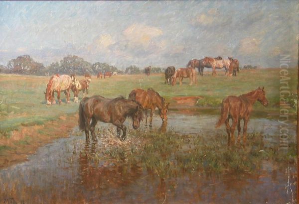 Horses in a landscape. - view 1