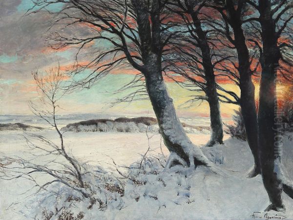 Et vinterlandskab. - view 1