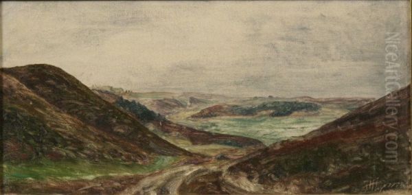 Heath landscape. (18 x 37 cm). - view 1