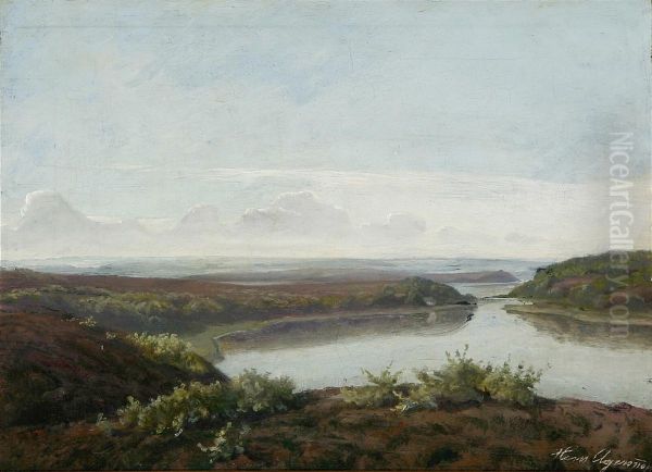 Landscape from Flynderso near Skive. - view 1