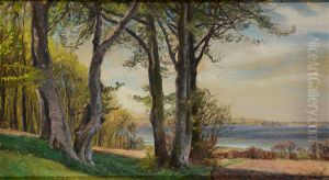 Woodlands. (31 x 55 cm). by Hans Agersnap