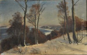 Winter landscape. (35 x 56 cm). Winter landscape. (35 x 56 cm).
