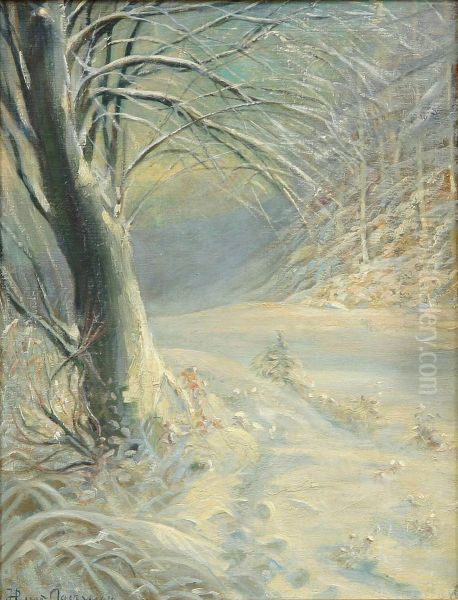 Winter landscape. (55 x 43 cm). - view 1