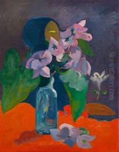 Nature morte aux fleurs et a l'idole