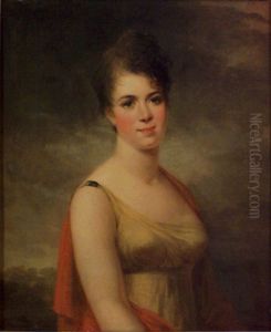 Portratt av Constance Koskull (mojligen Mariana E. Koskull) by Carl Frederik von Breda