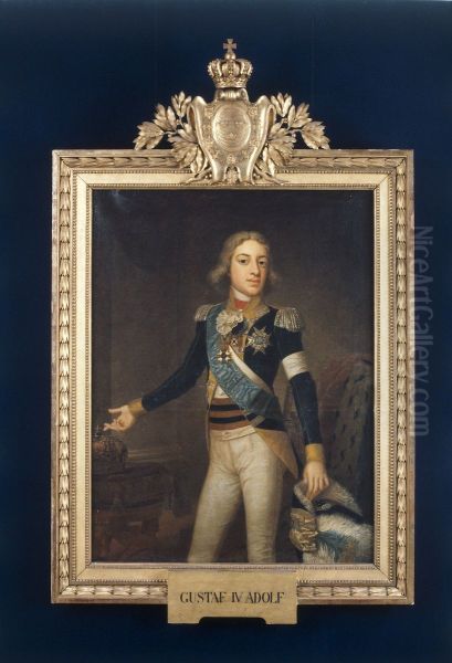 Portratt av konung Gustav IV Adolf av Sverige (1778-1837), malat av Jonas Forsslund (1754-1809) 1794. - view 1