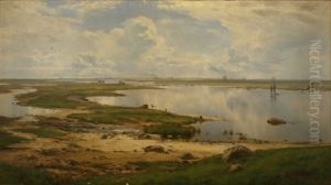 The coast at Saltholm. by Carl Frederik Aagaard