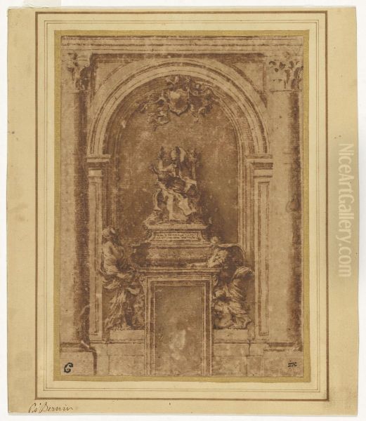Design for the Tomb of Pope Alexander VII in Saint Peter's, Rome - view 1