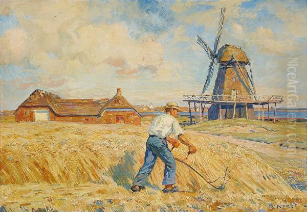 Harvesting by the mill. - view 1