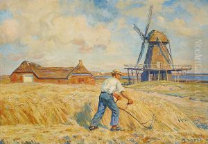 Harvesting by the mill. by Borge Nyrop