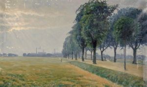 Norre Alle surrounded by Norrefaelled and with Norrebro in the distance outside Copenhagen, Denmark by Albert Wang