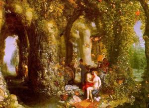 A Fantastic cave with Odysseus and Calypso by Jan Brughel