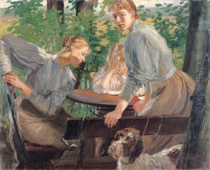 The Daughters of the artist in the garden The Daughters of the artist in the garden