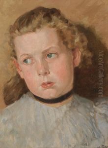 Portrait of a girl with a black choker