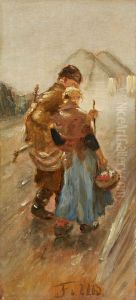 Schwerer Gang (Der Gang nach Bethlehem) by Fritz von Uhde