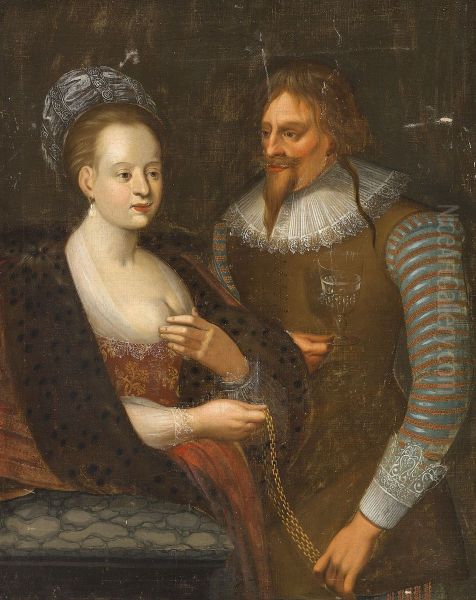 Kirsten Munk and king Christian IV of Denmark. - view 1