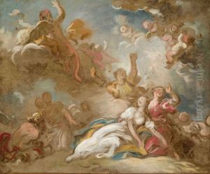 La mort de Cleopatre by Jean-Honore Fragonard