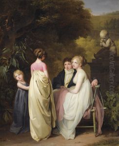 Conversation dans un parc by Louis-Leopold Boilly