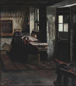 Interior of a workshop. by Christian Aigens