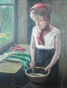 Interior with a small girl.
