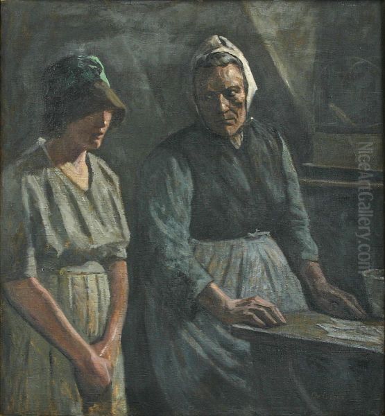 Interior with two women. - view 1