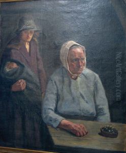 Interior showing three generations. by Christian Aigens