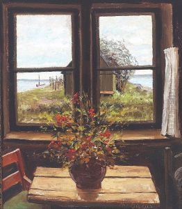 Interior med udsigt til havet. by Christian Aigens