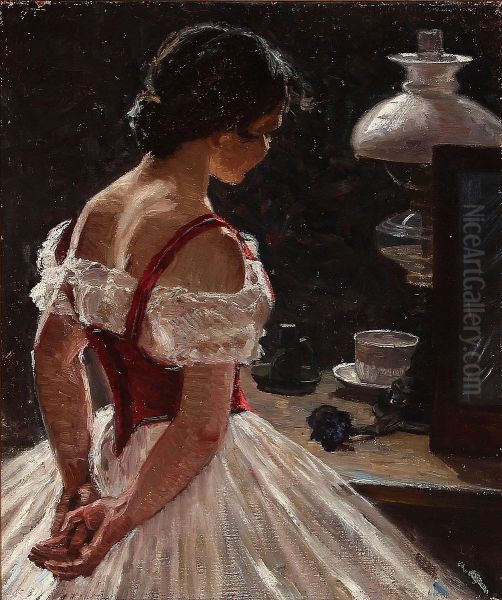 A ballerina seen from behind. - view 1