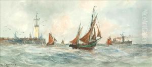 Shipping By The Harbour Mouth