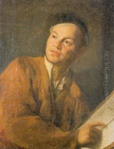 Portrat des Wurzburger Hofschlossers Johann Georg Oegg by Georg Anton Urlaub