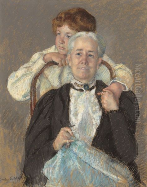 Portrait of Mrs. Cyrus J. Lawrence with her Grandson R. Lawrence Oakley - view 1