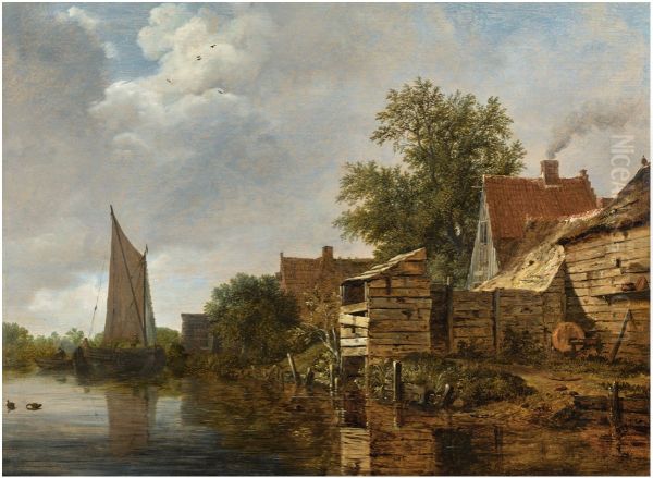 A farmhouse beside a canal - view 1