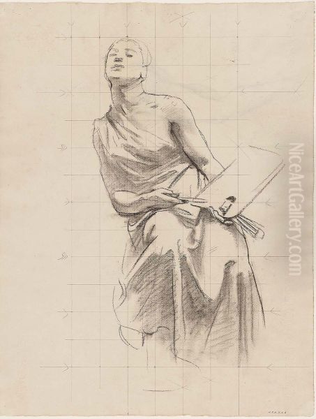 Sketch for Architecture, Painting and Sculpture - Painting (recto) - view 1