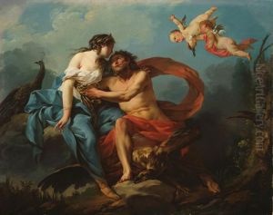 Junon trompant Jupiter avec la ceinture de Venus by Jean-Baptiste Marie Pierre
