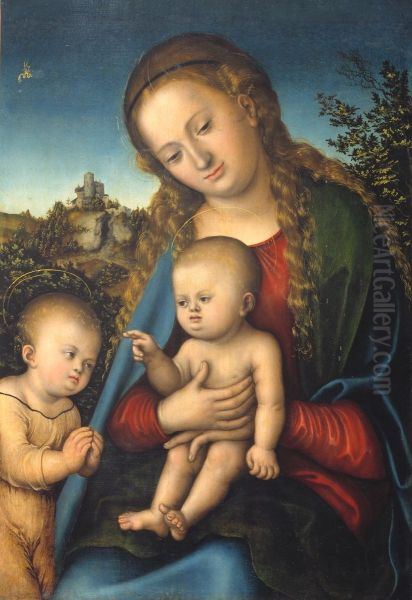 Virgin and Child adored by the infant St John - view 1