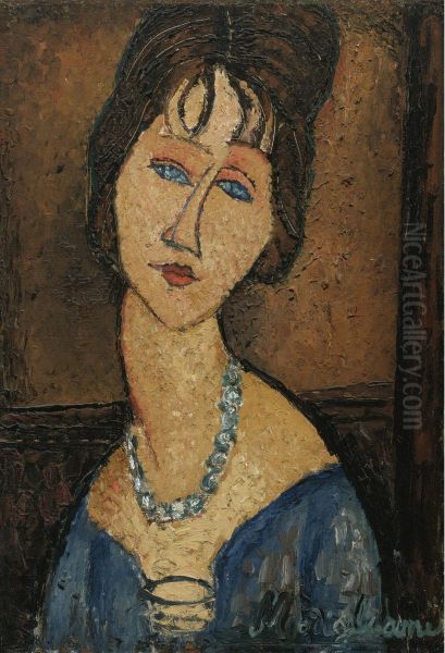 Jeanne Hebuterne with a necklace - view 1