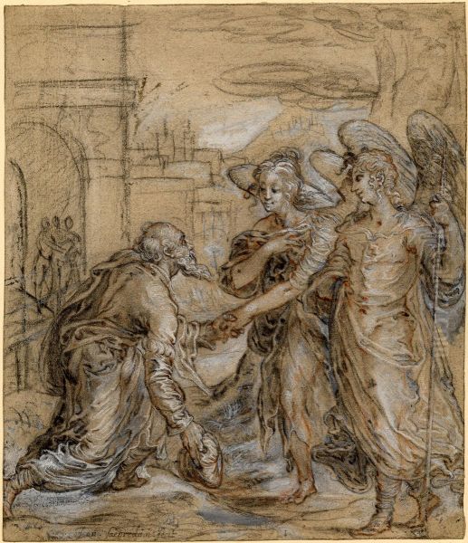 Lot receiving the angels - view 1