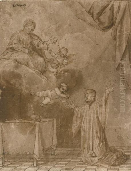 The Christ Child Appearing To Saint Simon Stock - view 1